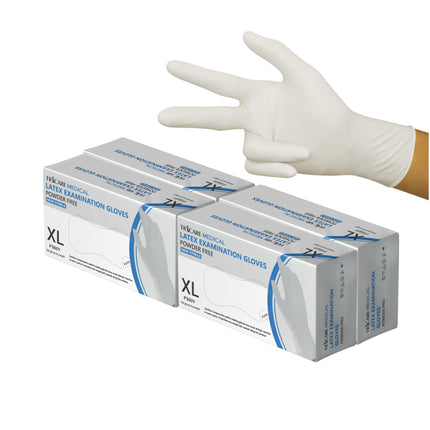 TRICARE MEDICAL Latex Exam Gloves, Powder-free, 5.5 Mil, White, Box of 100
