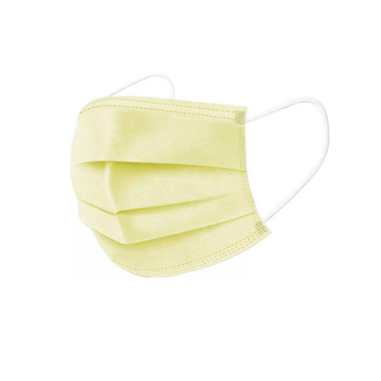 Buy Yellow disposable face mask