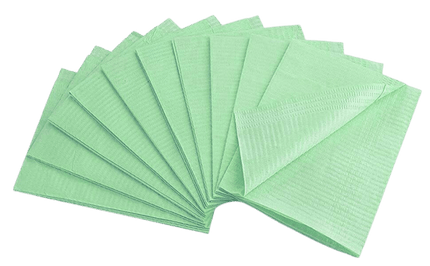 Buy Disposable 3 ply Green Dental Bibs online in Gallatin US