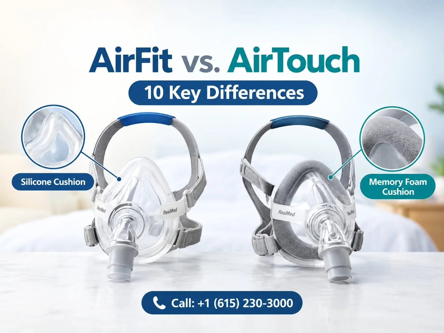 ResMed AirFit vs. AirTouch CPAP Masks: 10 Key Differences