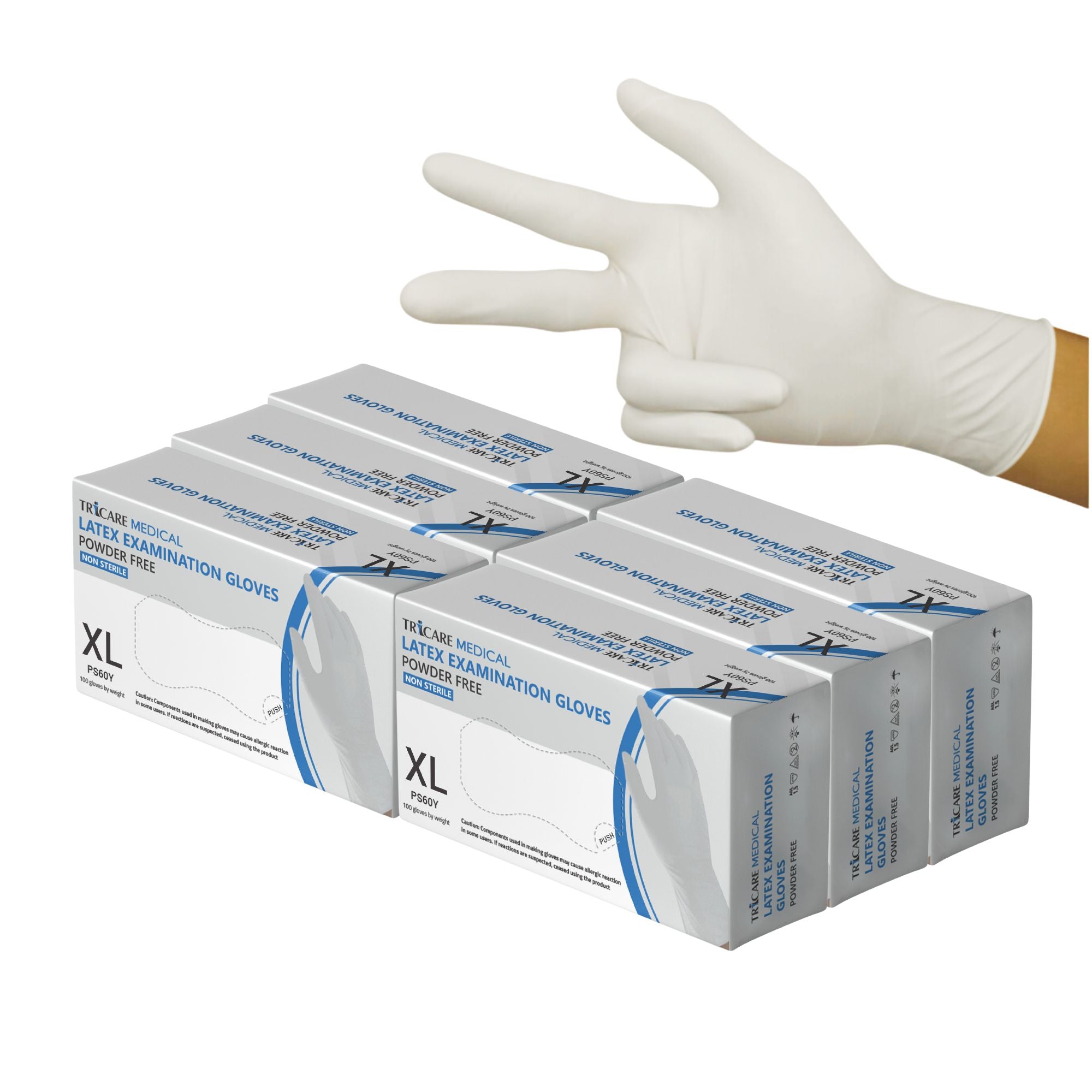 medical products handschuhe Tricare Medical Latex Gloves, Medium, 400 Count, Natural White, Medium Duty, Powder Free, 5.5 Mil