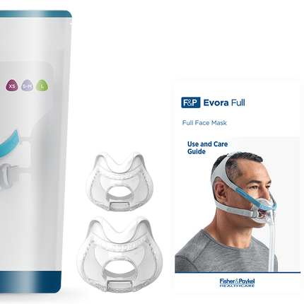 Contents of Package of Evora Full Face CPAP Mask - Fit Pack by Fisher & Paykel