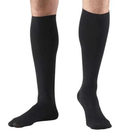 Truform Men's Dress Socks | Knee High, Closed Toe,15-20 mmHg - Tricare Medical Supplies