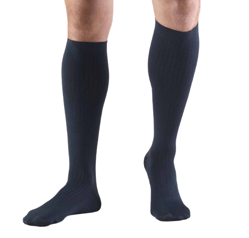 mens knee high dress socks Truform Men's Dress Knee High 15-20 mmHg, Large / Navy