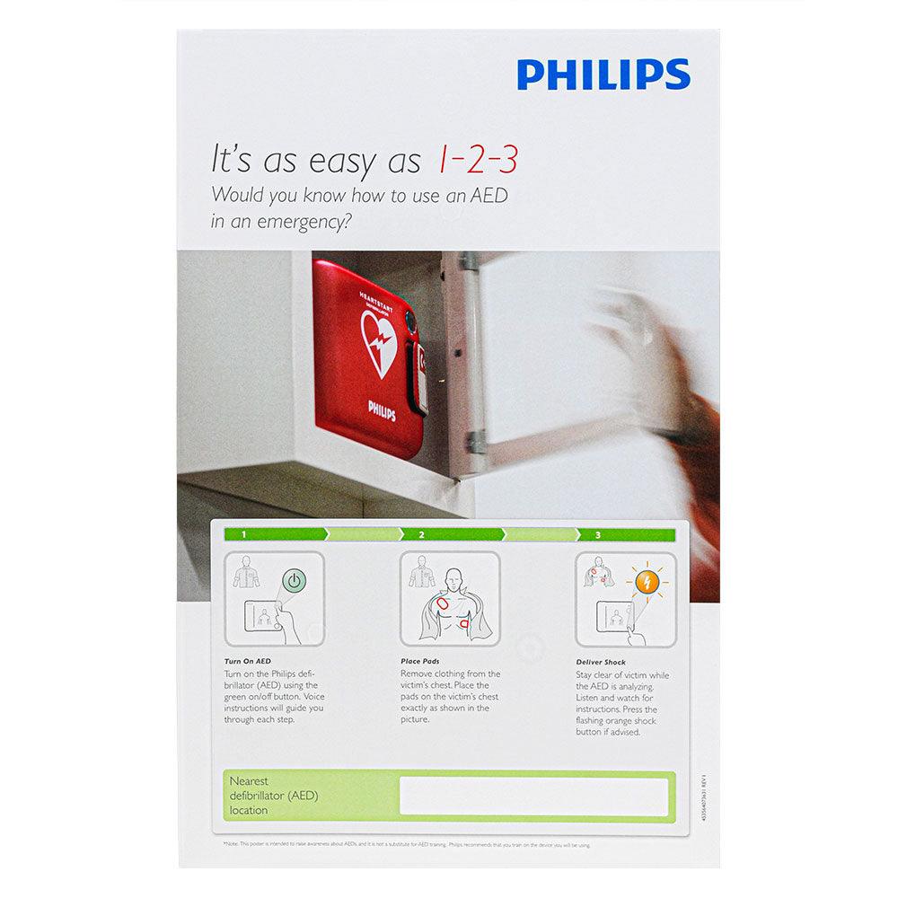Philips HeartStart AED Signage Bundle (Wall Sign, Placards, Posters ...