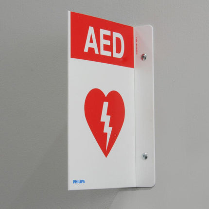 buy philips heartStart AED wall sign red