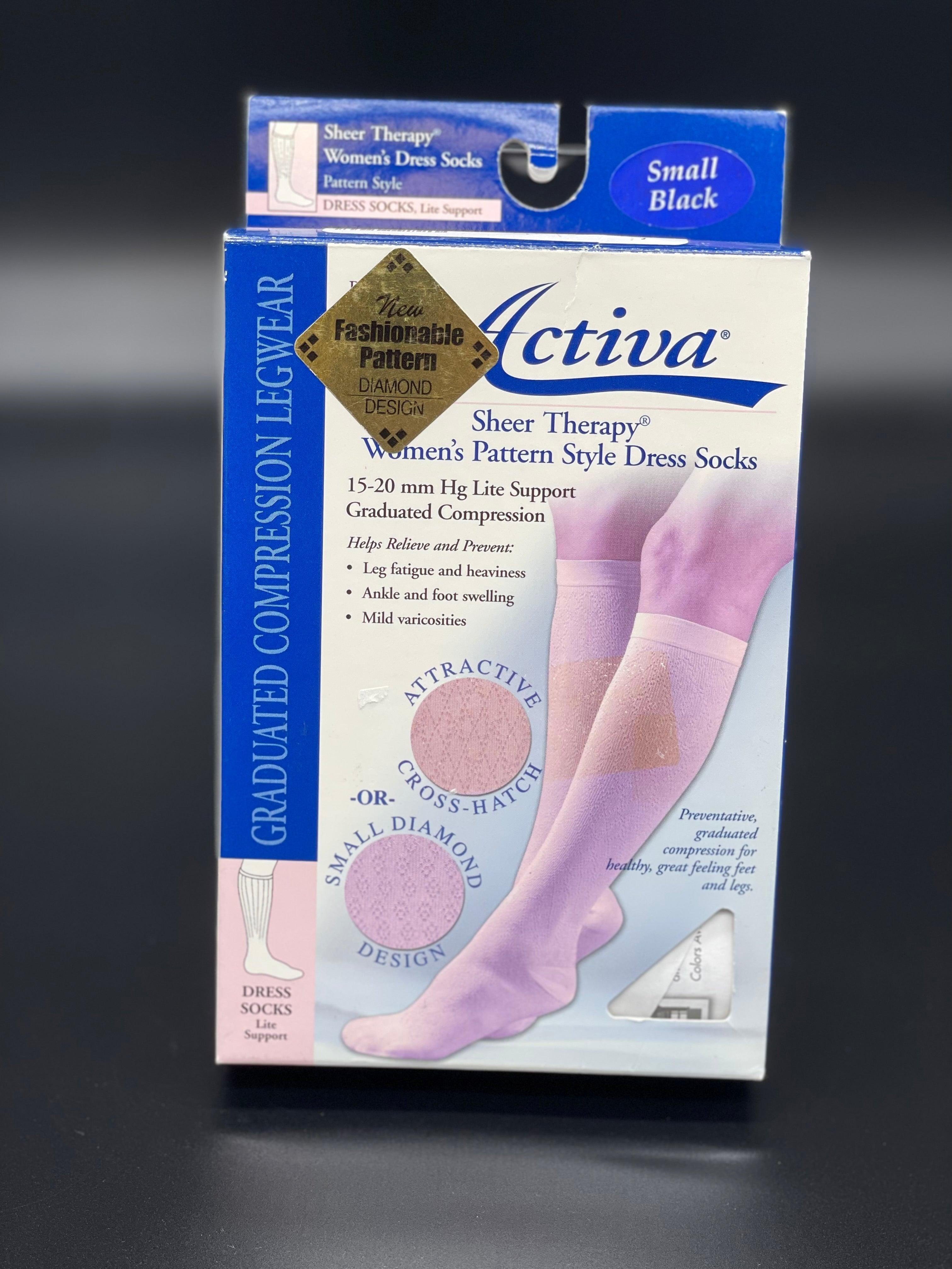activa sheer therapy women's dress socks JOBST ACTIVA Sheer Knee High 15-20 mmHg, L / Silky Beige