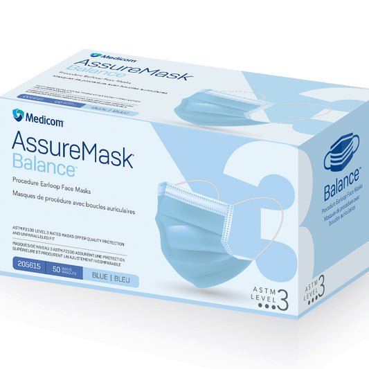 Level Set Mask AssureMask Balance Procedure Earloop Face Masks | ASTM Level 3 Protect ...