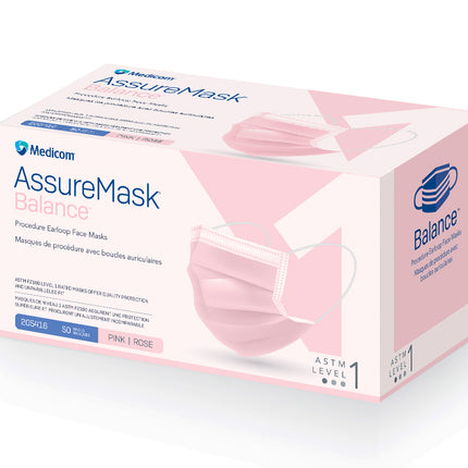 Medicom Procedure Earloop Disposable Face Masks | ASTM Level 1 Protection - Pack of 50