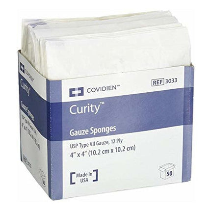 covidien curity sterile 12 ply gauze sponges 4-X-4 Inch