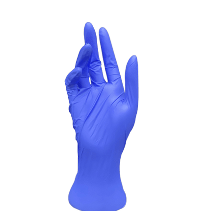 Low Derma Nitrile Exam Gloves - Chemo Drug Tested, Fentanyl Resistant, 4.7 mil - Case of 1000 (Deep Blue) - Tricare Medical Supplies