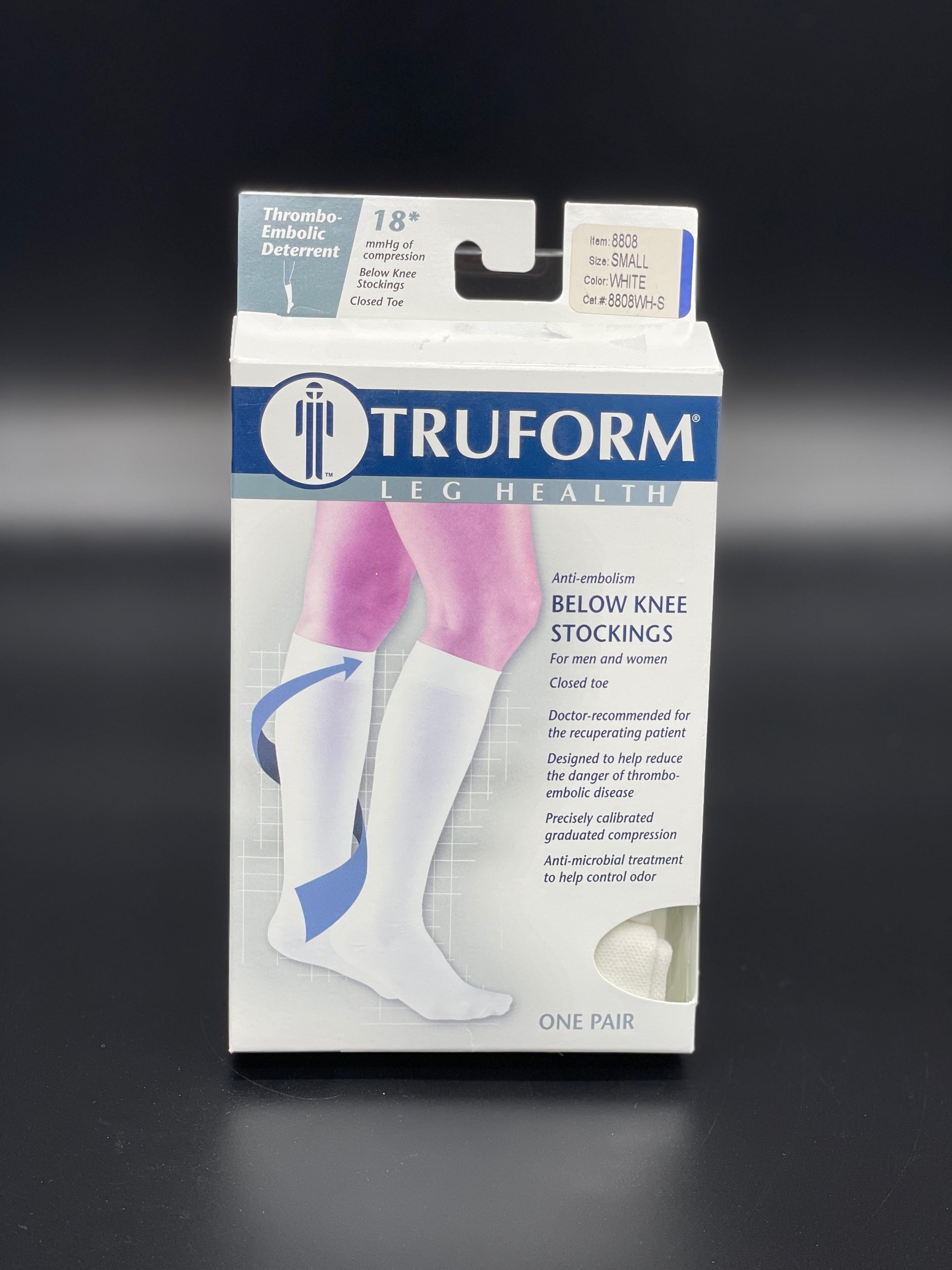 Truform Anti-Embolism Stockings  Knee High, Closed Toe,18 mmHg