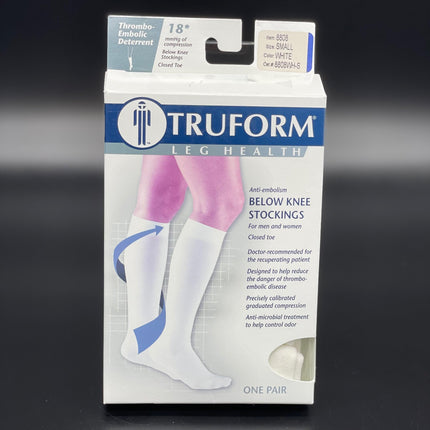 Truform Anti-Embolism Stockings | Knee High, Closed Toe,18 mmHg - Tricare Medical Supplies