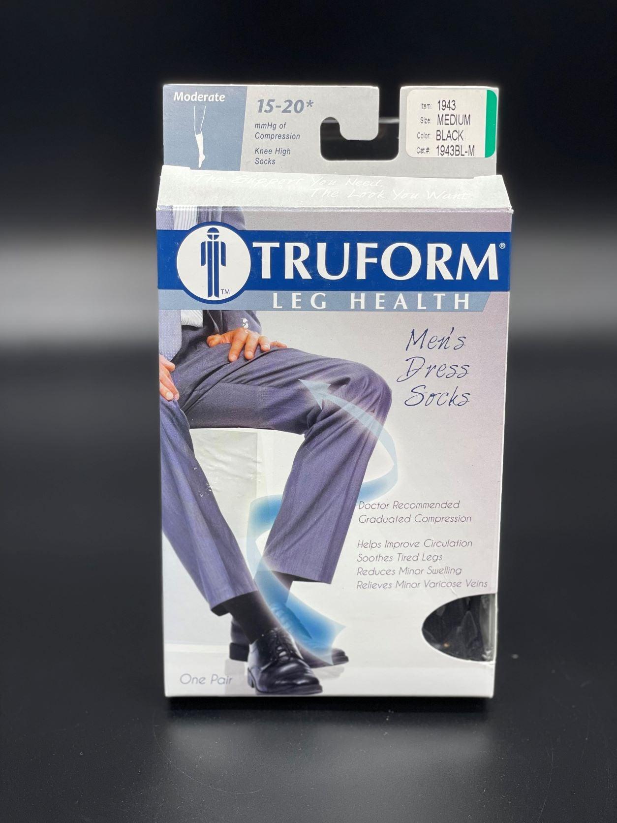 Truform Men's Dress Knee High 8-15 mmHg, Large / Navy Truform Men's Dress Knee High 8-15 mmHg, Large / Navy