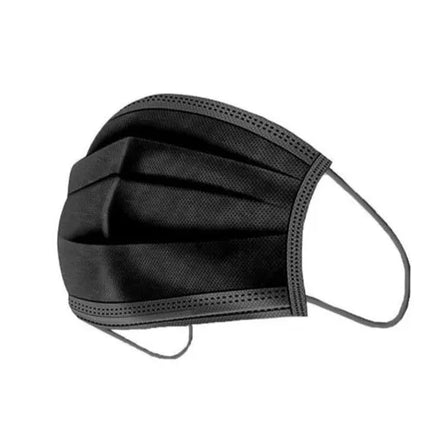 black 3 ply surgical face mask