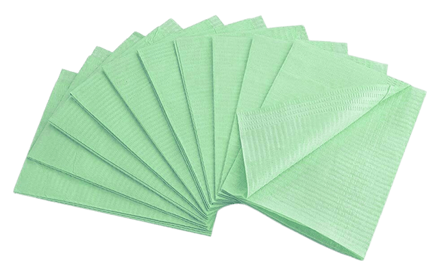 Buy Disposable 3 ply Green Dental Bibs online in Gallatin US