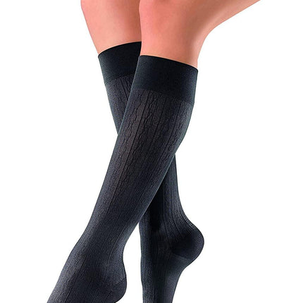 Jobst Supportwear Women's Pattern Trouser Socks | Knee High, Closed Toe, 8-15 mmHg - Tricare Medical Supplies